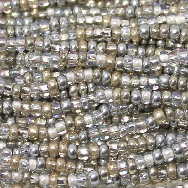 10/0 Czech Seed Bead, Metallic Silver Mix