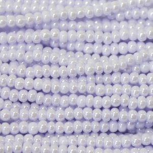 6/0 Czech Seed Bead, Opaque True Lavender Luster