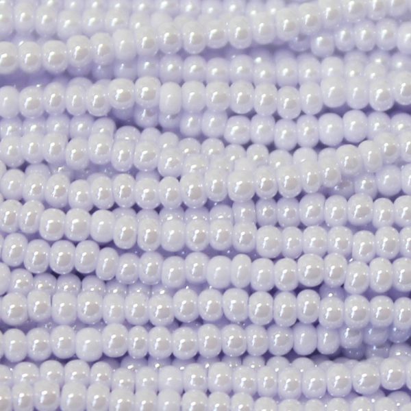 6/0 Czech Seed Bead, Opaque True Lavender Luster