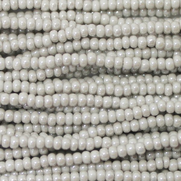 6/0 Czech Seed Bead, Opaque Oyster Tint** Luster