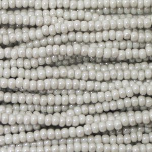 8/0 Czech Seed Bead, Opaque Oyster Tint** Luster