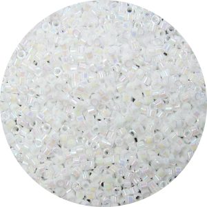 DB0202 - 11/0 Miyuki Delica Beads, Opaque White AB