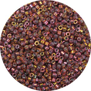 DB1013 - 11/0 Miyuki Delica Beads, Gold Luster Opaque Rosy Gold AB