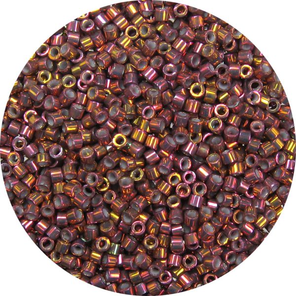 DB1013 - 11/0 Miyuki Delica Beads, Gold Luster Opaque Rosy Gold AB