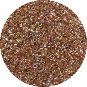 DB1732 - 11/0 Miyuki Delica Beads, Dark Tan Lined Amethyst AB