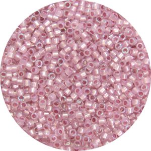 DB1752 - 11/0 Miyuki Delica Beads, Mauve Lined Alabaster AB