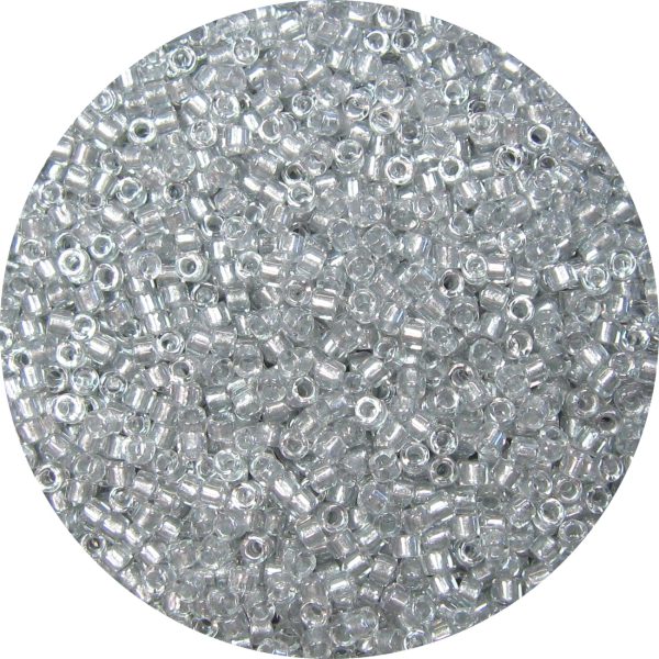 DB0271 - 11/0 Miyuki Delica Beads, Shimmer Lined Light Grey