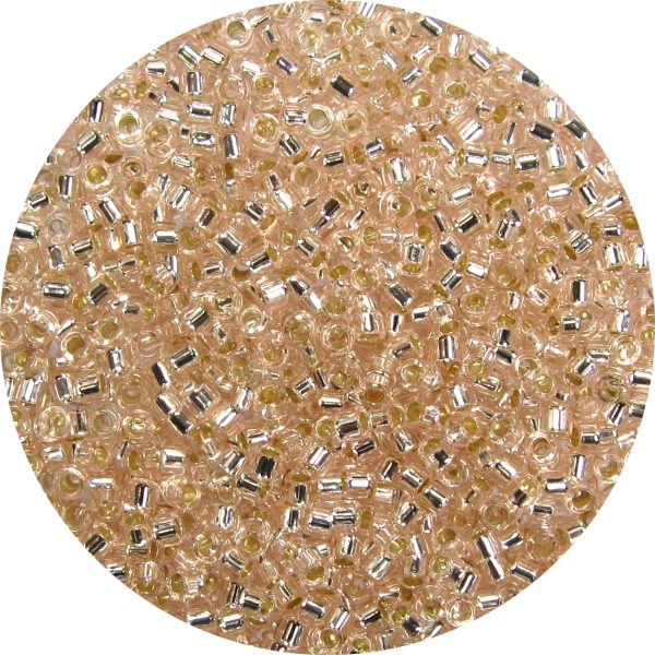 DB1203 - 11/0 Miyuki Delica Beads, Silver Lined Light Peach