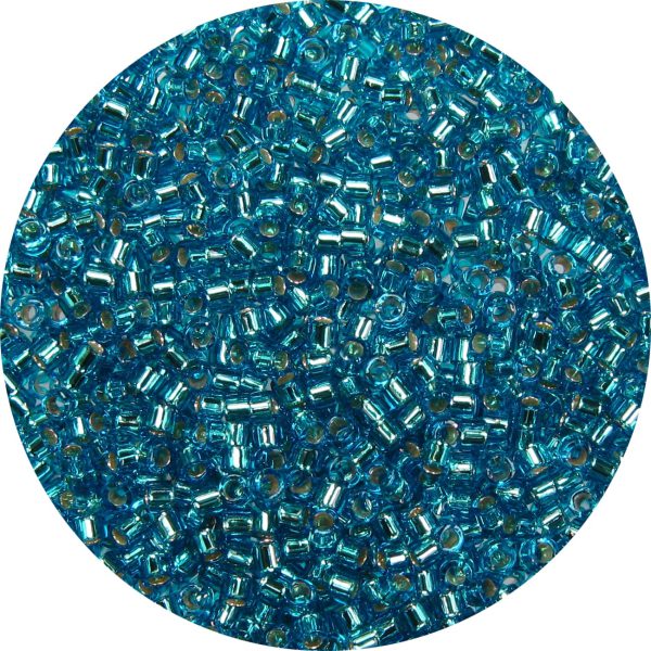 DB0149 - 11/0 Miyuki Delica Beads, Silver Lined Dark Aqua Blue