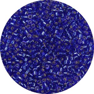 DB0047 - 11/0 Miyuki Delica Beads, Silver Lined Dark Sapphire