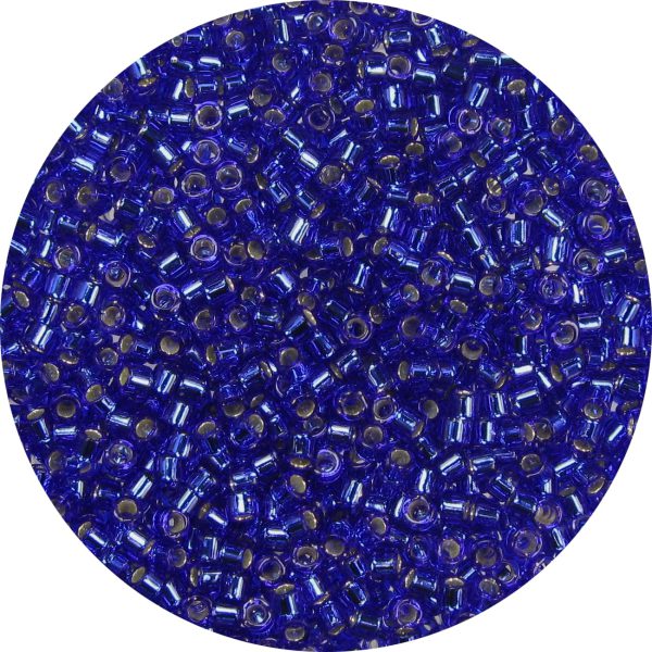 DB0047 - 11/0 Miyuki Delica Beads, Silver Lined Dark Sapphire