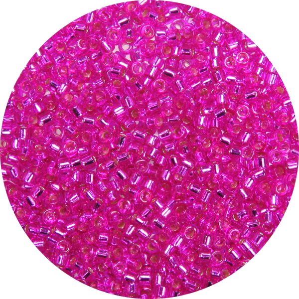 DB1340 - 11/0 Miyuki Delica Beads, Silver Lined Hot Fuchsia*