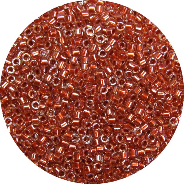 DB1704 - 11/0 Miyuki Delica Beads, Metallic Copper Lined Light Rose