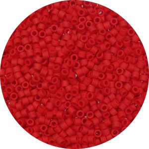 DB0753 - 11/0 Miyuki Delica Beads, Frosted Opaque Red