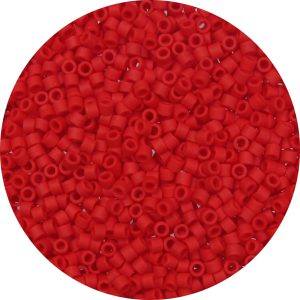 DB0753 - 11/0 Miyuki Delica Beads, Frosted Opaque Red