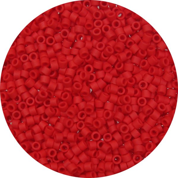DB0753 - 11/0 Miyuki Delica Beads, Frosted Opaque Red