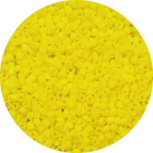 DB0751 - 11/0 Miyuki Delica Beads, Frosted Opaque Lemon Yellow