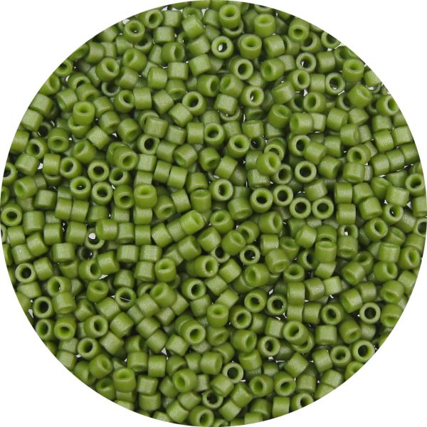 DB0391 - 11/0 Miyuki Delica Beads, Frosted Opaque Olive Green*
