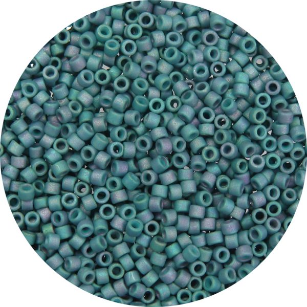 DB0376 - 11/0 Miyuki Delica Beads, Frosted Opaque Denim Blue AB