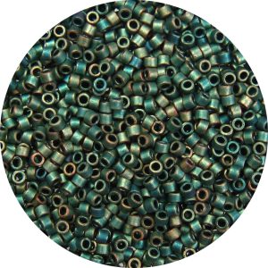 DB0324 - 11/0 Miyuki Delica Beads, Frosted Metallic Golden Teal AB