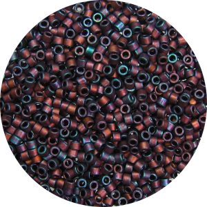 DB0312 - 11/0 Miyuki Delica Beads, Frosted Metallic Dark Copper AB