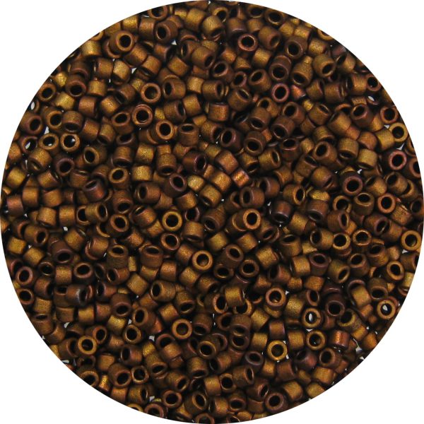 DB1051 - 11/0 Miyuki Delica Beads, Frosted Metallic Reddish Copper AB