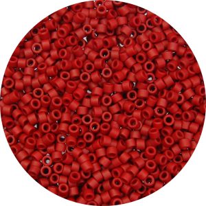 DB0378 - 11/0 Miyuki Delica Beads, Frosted Opaque Dark Red Luster
