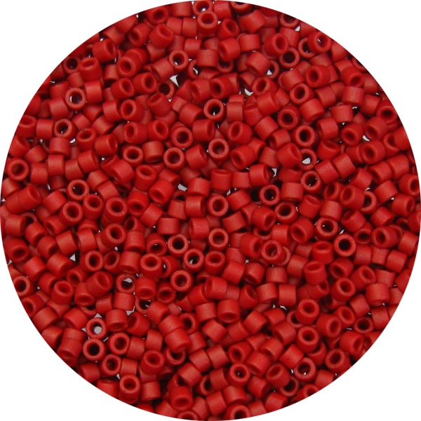 DB0378 - 11/0 Miyuki Delica Beads, Frosted Opaque Dark Red Luster