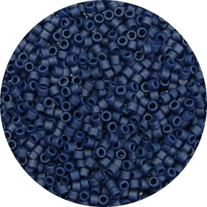 DB0377 - 11/0 Miyuki Delica Beads, Frosted Opaque Midnight Blue Luster