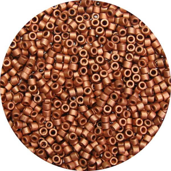 DB0340 - 11/0 Miyuki Delica Beads, Frosted Copper Plate over Glass