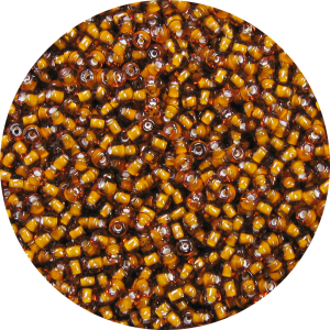 11-0 Two Tone Lined Brown-White Lined Japanese Seed Bead