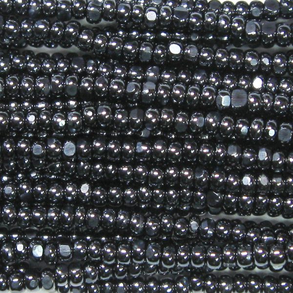 10/0 Czech Charlotte/True Cut Seed Bead, Metallic Gunmetal
