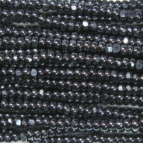 10/0 Czech Charlotte/True Cut Seed Bead, Metallic Gunmetal