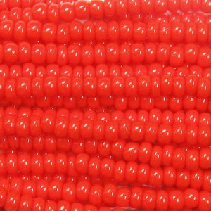 10/0 Czech Seed Bead, Opaque Chinese Red