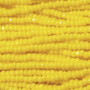 13/0 Czech Charlotte Cut Seed Bead, Opaque Corn Yellow