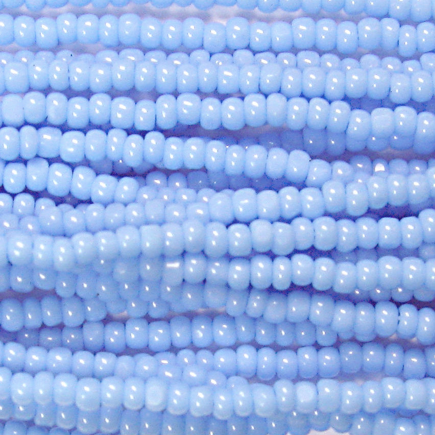 15/0 Czech Charlotte Cut Seed Bead Opaque Powder Blue