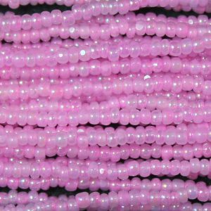 13/0 Czech Charlotte Cut Seed Bead, Ceylon Pink AB*