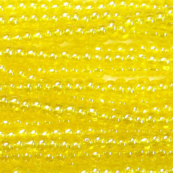 11/0 Czech Seed Bead, Transparent Citrine Luster