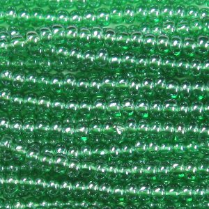 11/0 Czech Seed Bead, Transparent Peridot Luster