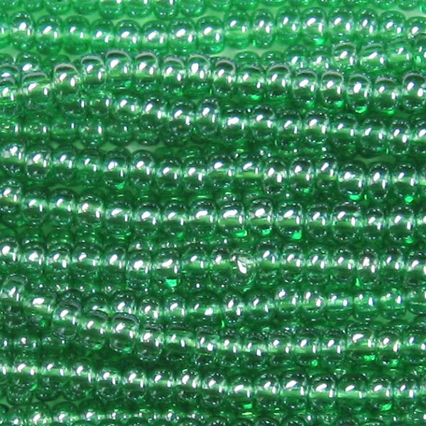 11/0 Czech Seed Bead, Transparent Peridot Luster