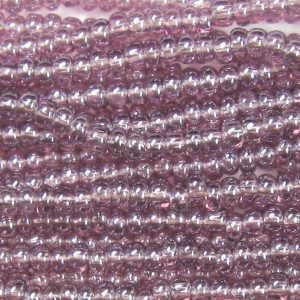 11/0 Czech Seed Bead, Transparent Light Amethyst Luster