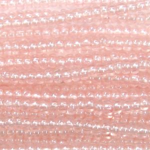 11/0 Czech Seed Bead, Transparent Rose Luster Tint**