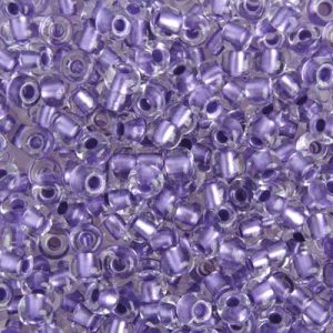 2/0 Czech Seed Bead, Metallic Purple Lined Crystal