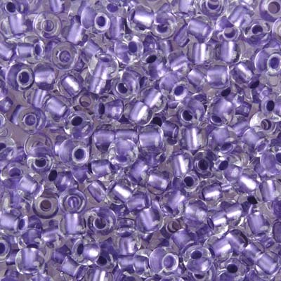 2/0 Czech Seed Bead, Metallic Purple Lined Crystal