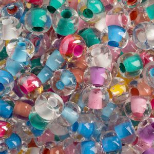 2/0 Czech Seed Bead, Terra Lined Crystal Mix