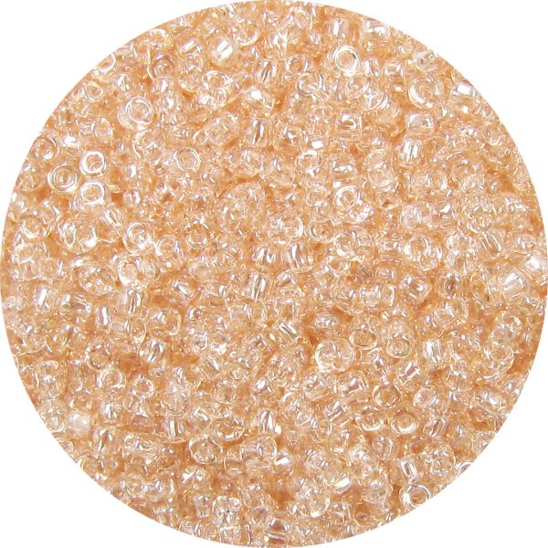 11/0 Japanese Seed Bead, Transparent Light Peach Luster