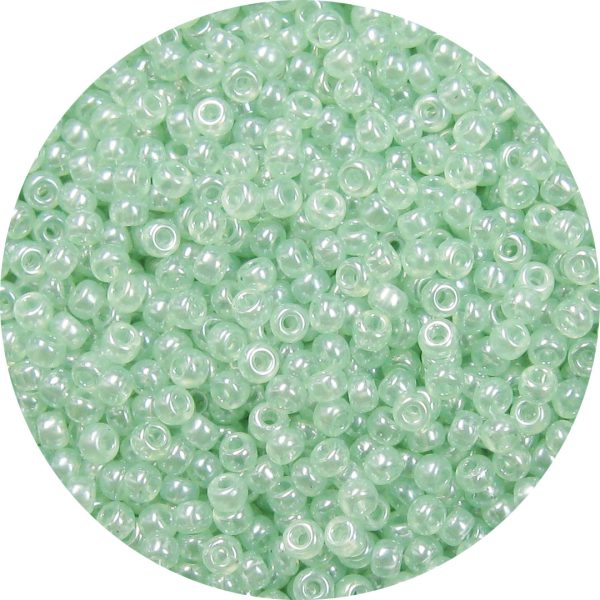 11/0 Japanese Seed Bead, Transparent Seafoam Green Luster