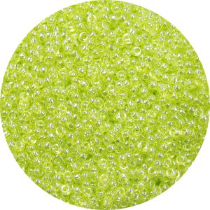 11/0 Japanese Seed Bead, Transparent Light Olivine Luster