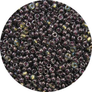 11/0 Japanese Seed Bead, Transparent Extra Dark Amethyst Luster