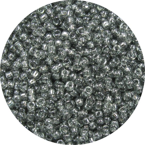 11/0 Japanese Seed Bead, Transparent Black Diamond Luster